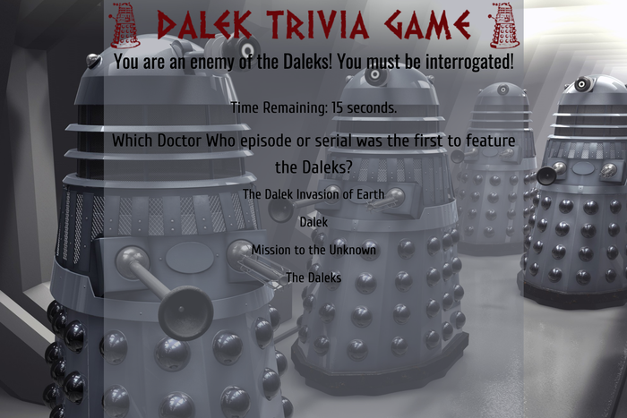 Dalek Trivia Game (screenshot)
