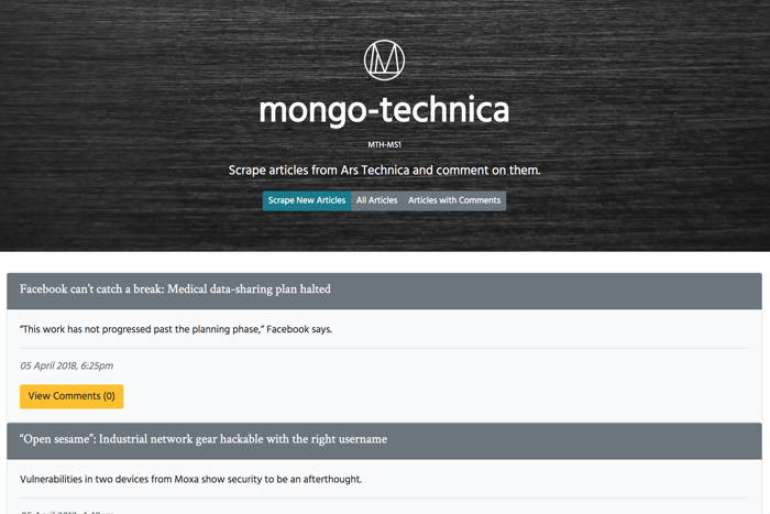 mongo-technica (screenshot)