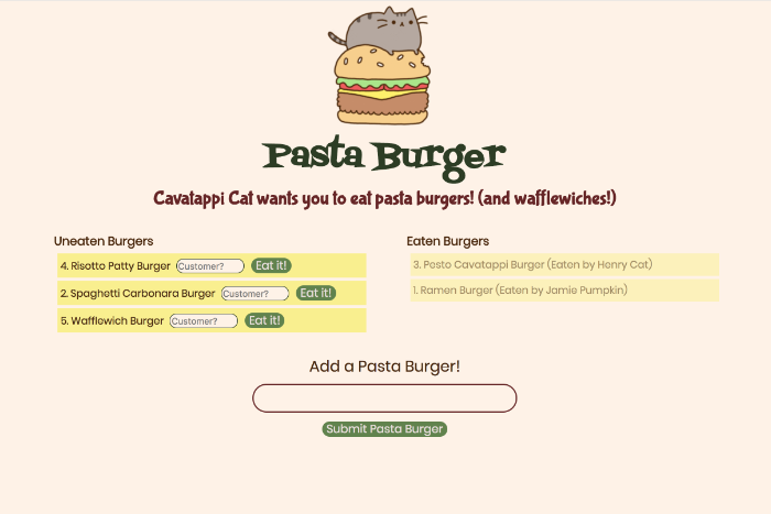 Pasta Burger, the Sequel (screenshot)