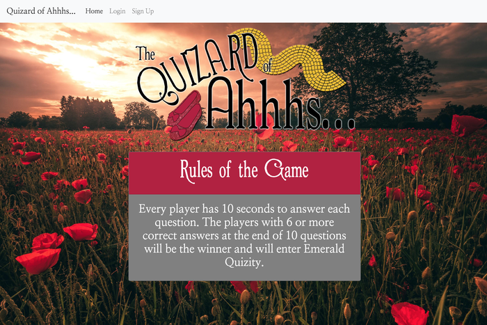 The Quizard of Ahhs (screenshot)